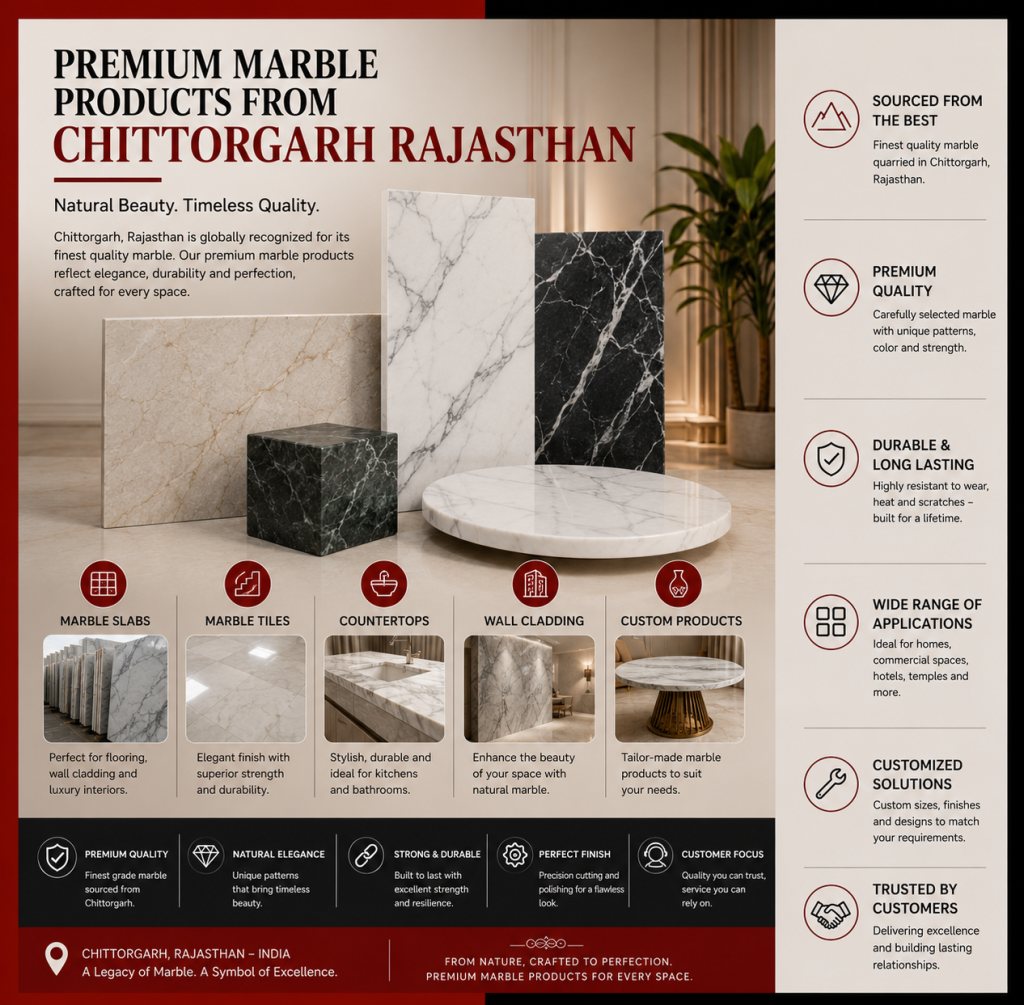 Premium marble products from Chittorgarh Rajasthan