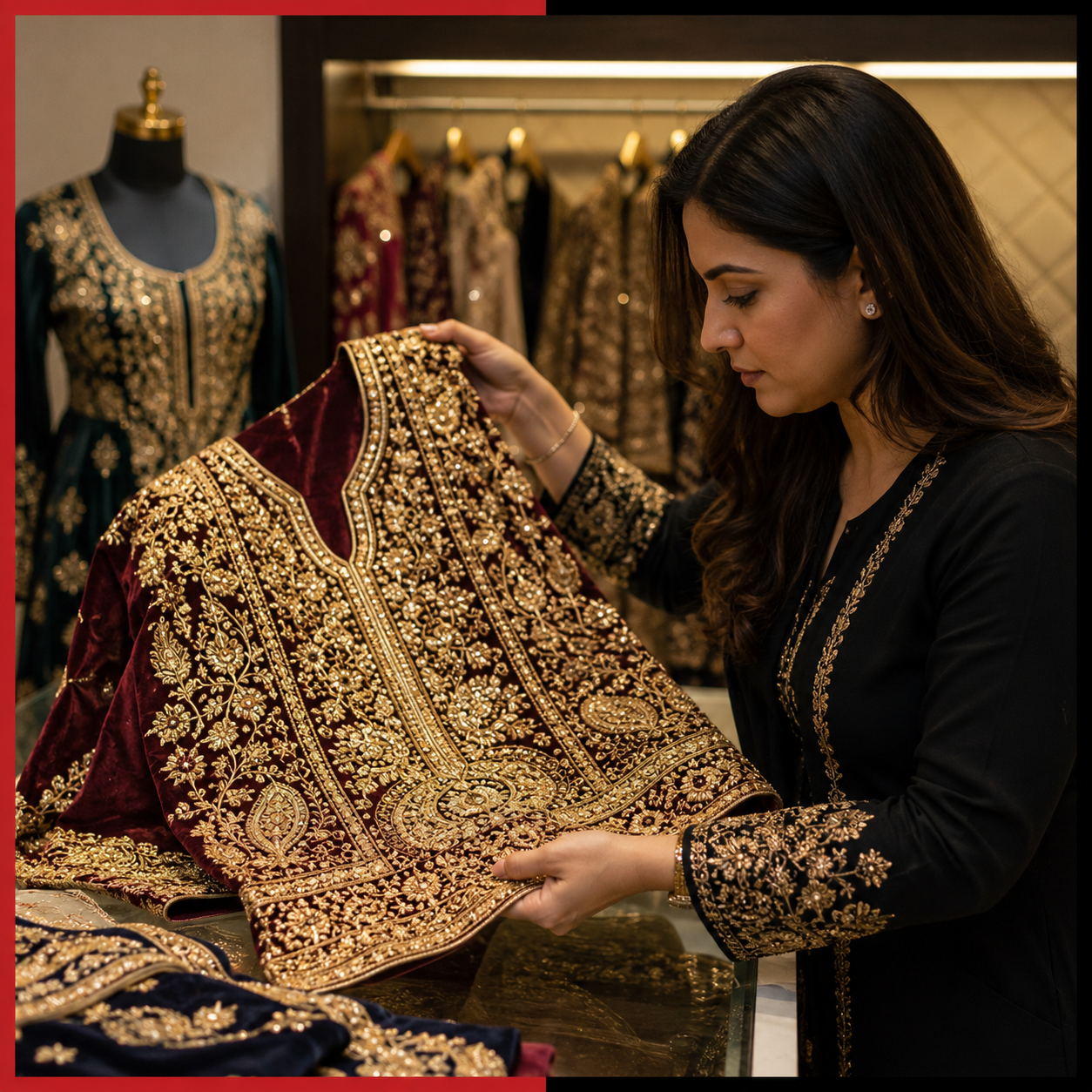 Bridal Zardozi work