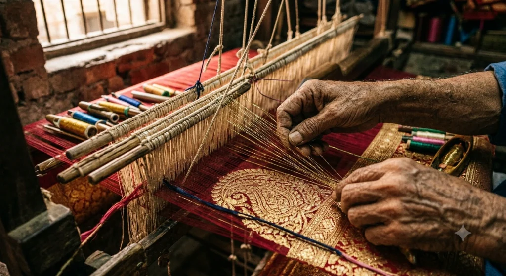 Making of Banarasi saree