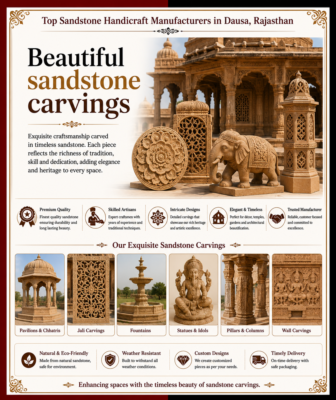 Beautiful sandstone carvings