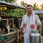 Dairy farmer producing milk in Barpeta Assam