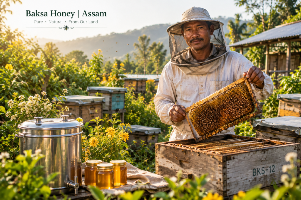 Beekeeper and honey production in Baksa Assam