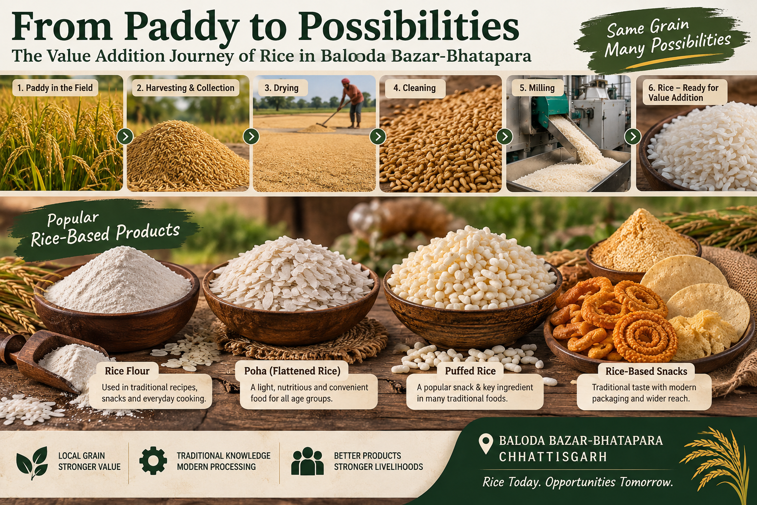 Value-added rice products from Chhattisgarh