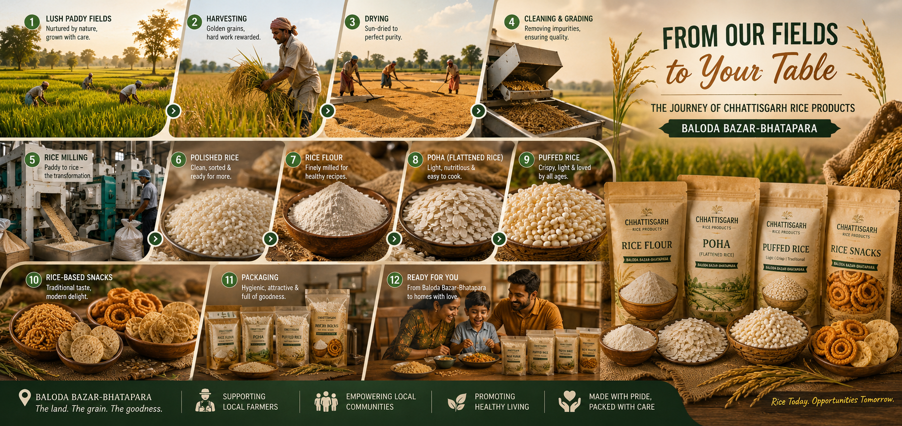 Baloda Bazar rice farm to market process