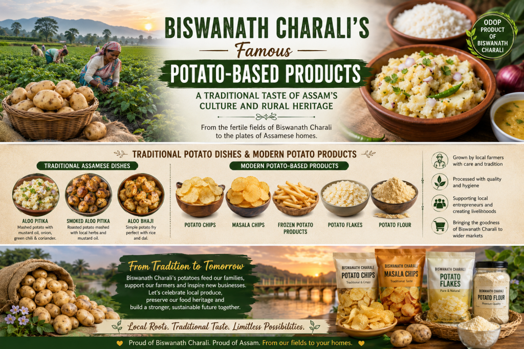 Biswanath Charali famous potato-based products showcasing Assam’s traditional food culture