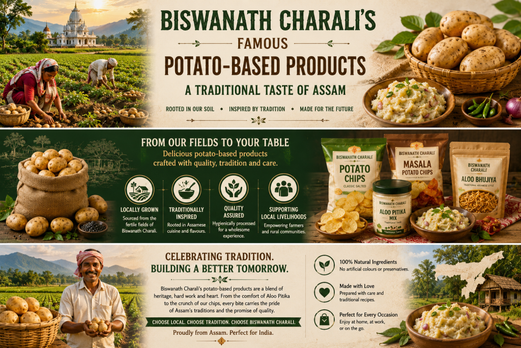 Biswanath Charali famous potato-based products showcasing Assam’s traditional food culture