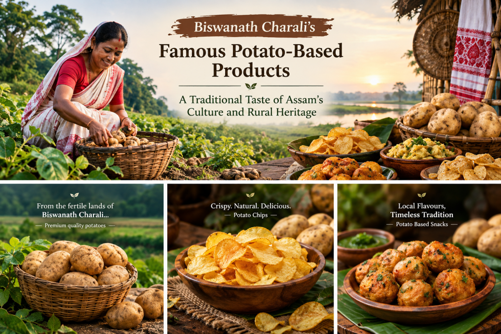 Biswanath Charali famous potato-based products showcasing Assam’s traditional food culture