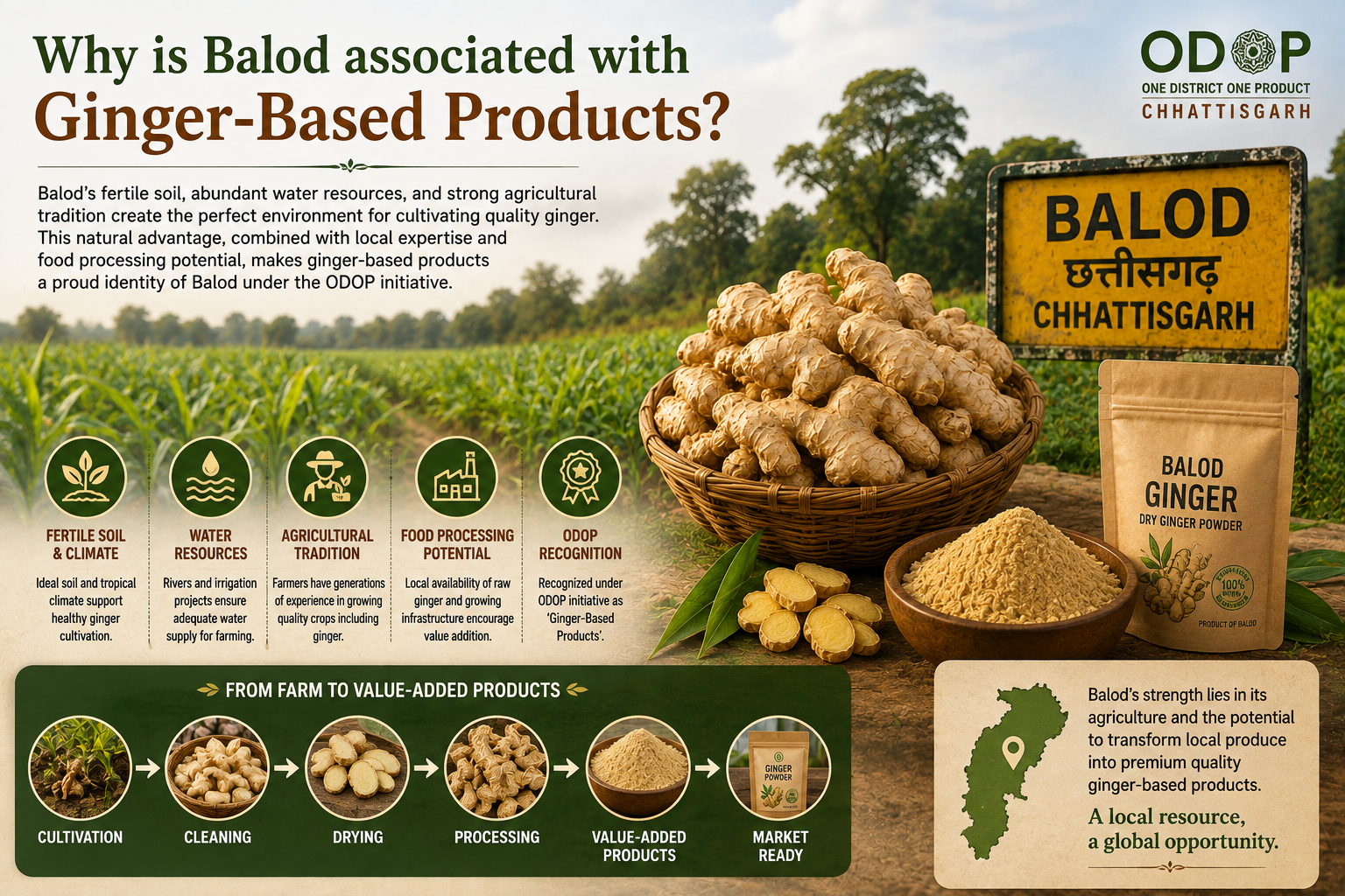 Ginger collection in Balod Chhattisgarh