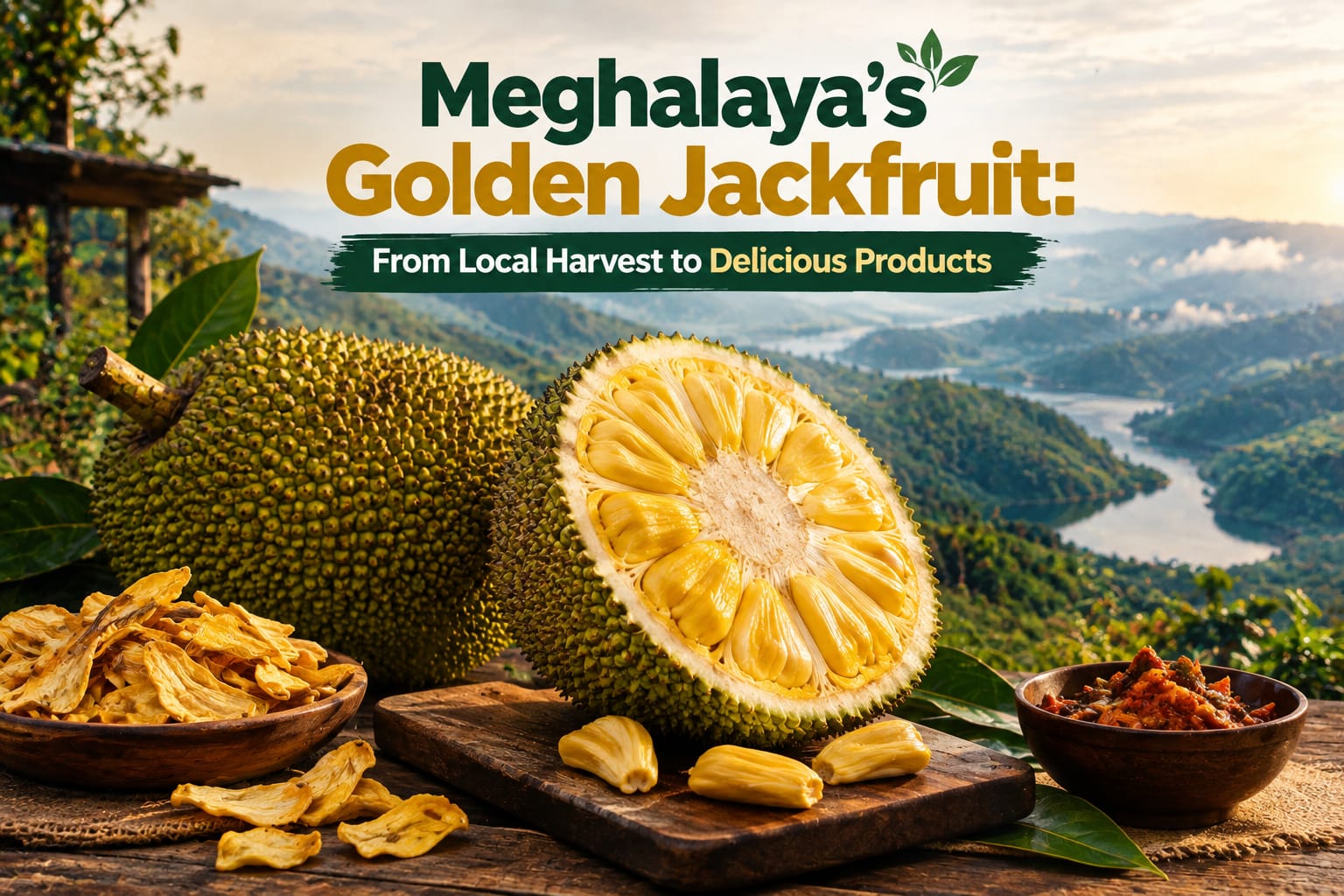 Fresh Jackfruit with locally made jackfruit products